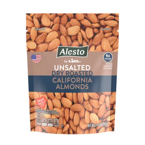 Alesto Dry Roasted California Almonds, Unsalted^Lidl Discount