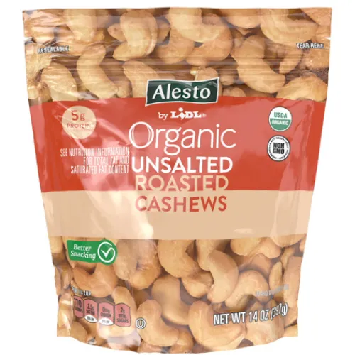 Alesto Organic Roasted Cashews, Unsalted^Lidl Online
