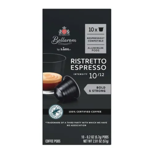 Bellarom Ristretto Espresso Coffee Pods, Bold & Strong^Lidl Hot