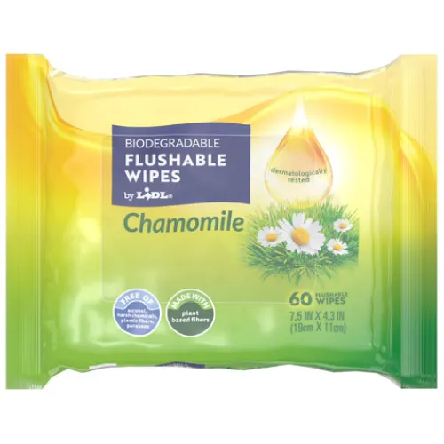 Biodegradable Flushable Wipes, Chamomile^Lidl Outlet