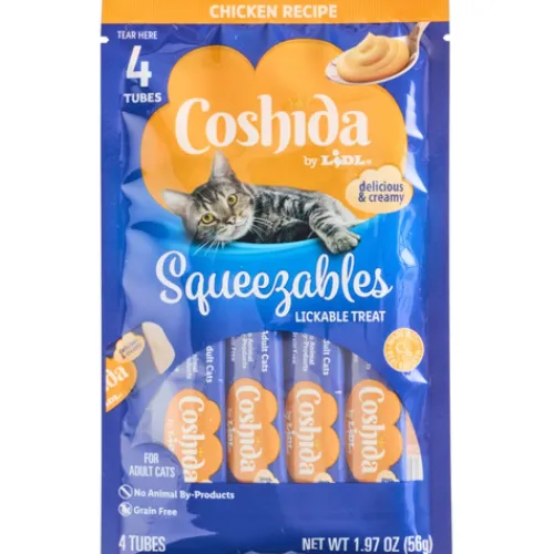 Coshida Squeezables Cat Treats, Chicken^Lidl Hot