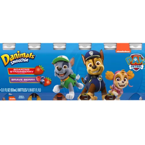 Danimals® Paw Patrol™ Smoothies, Strawberry & Mixed Berry^Lidl New