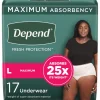 Depend® Underwear, Women'S Large Maximum Absorbency^Lidl Hot