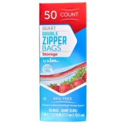 Double Zipper Quart Storage Bags^Lidl Online