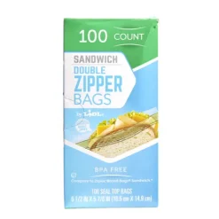 Double Zipper Sandwich Bags^Lidl Clearance