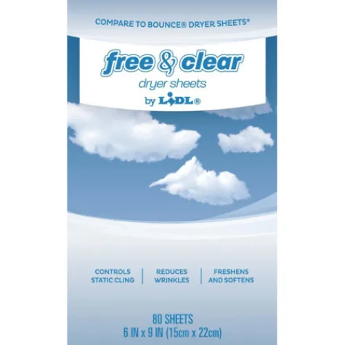 Dryer Sheets, Free & Clear^Lidl Best