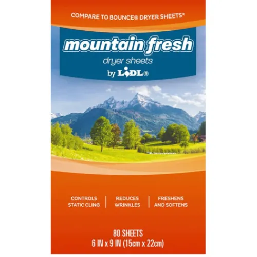 Dryer Sheets, Mountain Fresh^Lidl Best