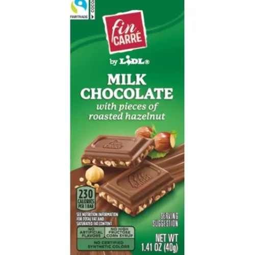 Fin Carré Mini Milk Chocolate Squares With Hazelnut Pieces^Lidl Outlet