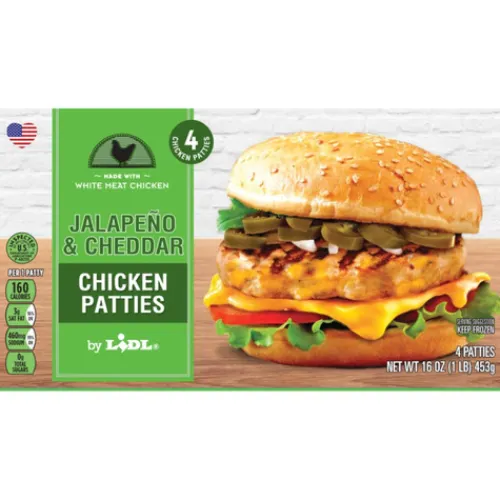Frozen Chicken Patties, Jalapeño & Cheddar^Lidl Clearance