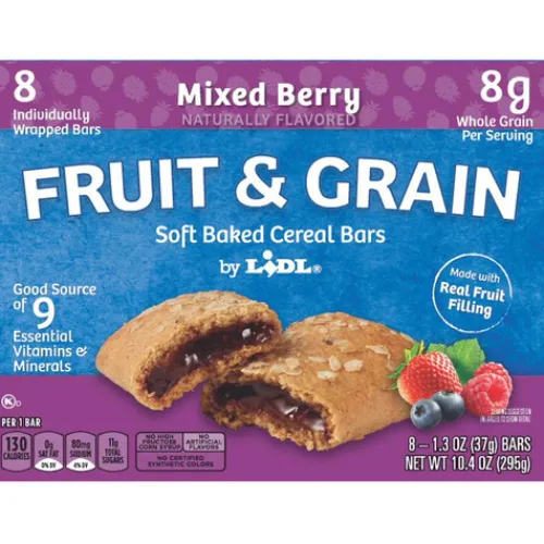 Fruit & Grain Cereal Bar, Mixed Berry^Lidl Online