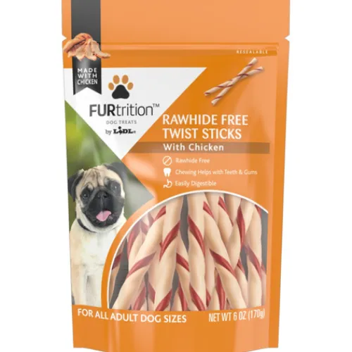 FURtrition™ Rawhide Free Twist Sticks With Chicken^Lidl Best