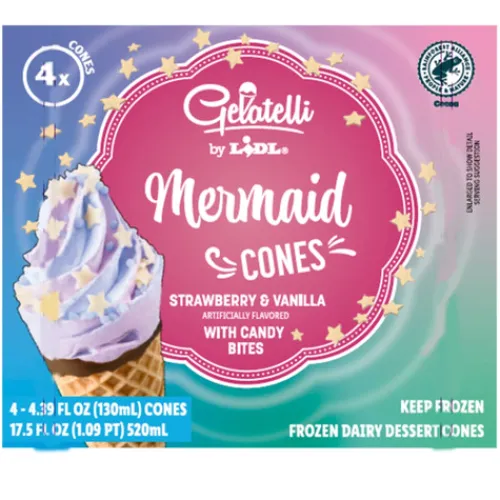 Gelatelli Frozen Kids' Dessert Cones, Mermaid^Lidl Outlet
