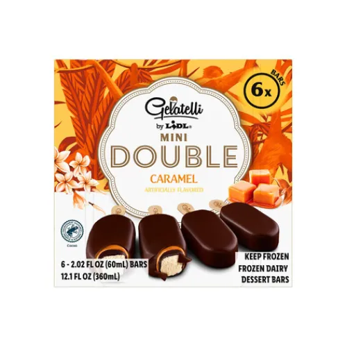 Gelatelli Frozen Mini Double Dairy Dessert Bars, Caramel^Lidl Best