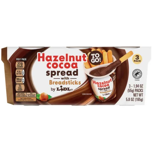 Hazelnut Cocoa Spread With Breadsticks^Lidl Discount