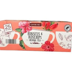 Hibiscus & Rosehips Herbal Tea^Lidl Clearance