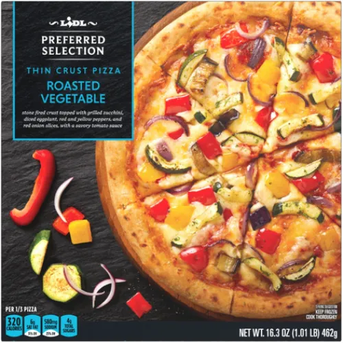 Preferred Selection Frozen Thin Crust Pizza, Roasted Vegetable^Lidl New