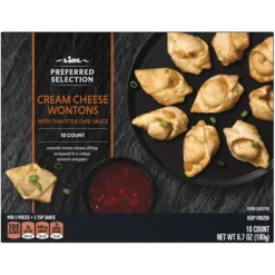 Preferred Selection Frozen Cream Cheese Wontons With Thai Chili Sauce^Lidl Clearance