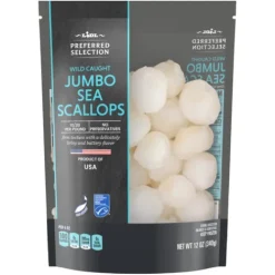 Preferred Selection Frozen Jumbo Wild Caught Sea Scallops^Lidl Clearance