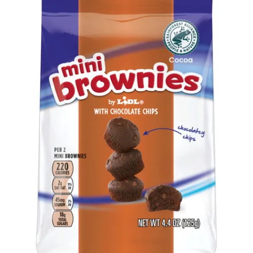 Mini Chocolate Brownies With Chocolate Chips^Lidl Discount