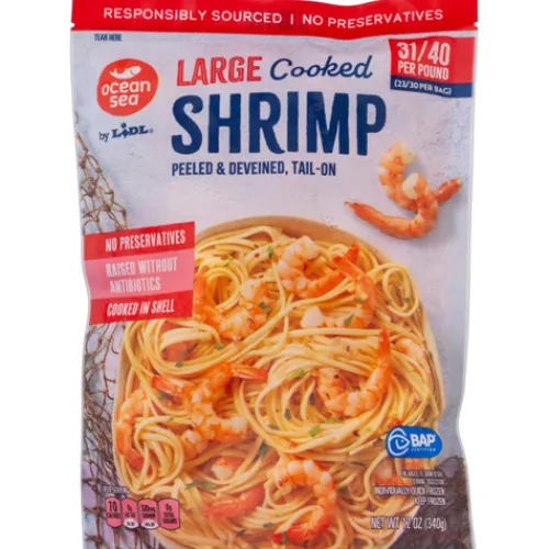 Ocean Sea Frozen Large Cooked Shrimp, 31-40^Lidl Outlet