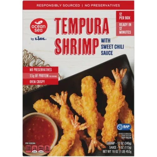 Ocean Sea Frozen Shrimp Tempura With Sweet Chili Dip^Lidl