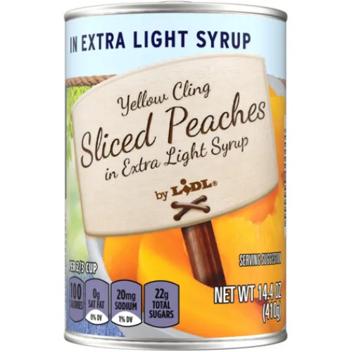 Peach Slices In Extra Light Syrup^Lidl Clearance