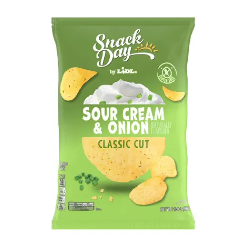 Snack Day Classic Cut Potato Chips, Sour Cream & Onion^Lidl Clearance