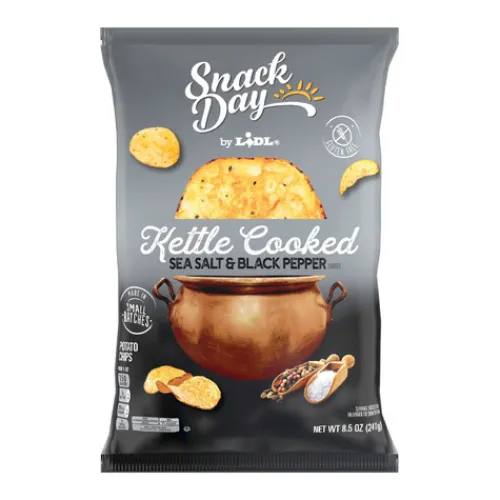 Snack Day Kettle Cooked Potato Chips, Sea Salt & Cracked Pepper Flavor^Lidl Online