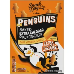 Snack Day Penguin Extra Cheddar Crackers^Lidl Outlet