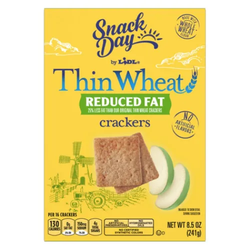 Snack Day Thin Wheat Crackers, Reduced Fat^Lidl Discount