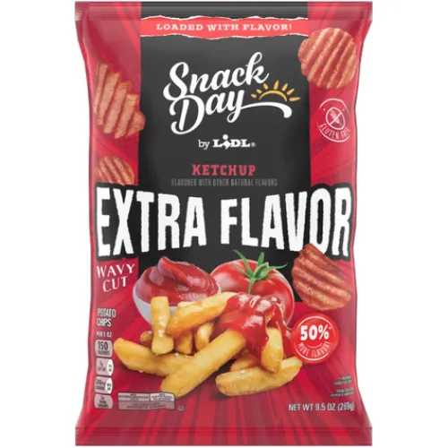 Snack Day Wavy Potato Chips, Loads Of Ketchup^Lidl Hot