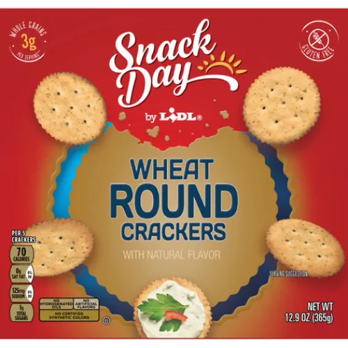Snack Day Wheat Round Crackers^Lidl Discount