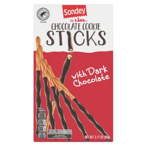 Sondey Chocolate Cookie Sticks, Dark^Lidl Discount