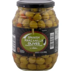 Spanish Manzanilla Olives, Pimiento Stuffed^Lidl Hot