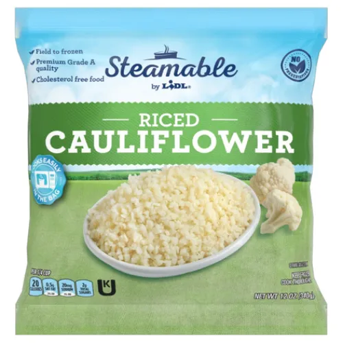 Steamable Frozen Riced Cauliflower^Lidl New