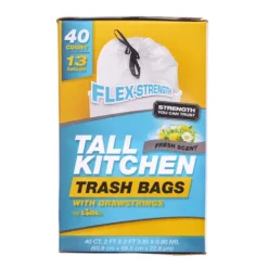 Tall Kitchen Trash Bags With Drawstrings, Fresh Scent^Lidl Hot
