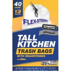 Tall Kitchen Trash Bags With Drawstrings, Unscented^Lidl Outlet