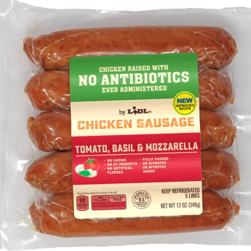 Tomato Basil Mozzarella Chicken Sausage^Lidl Outlet
