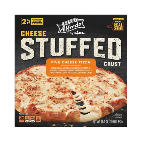 Trattoria Alfredo Frozen Cheese Stuffed Crust Pizza, Five Cheese^Lidl Discount