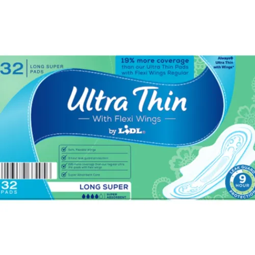 Ultra Thin Pads With Flexi Wings, Long^Lidl Discount